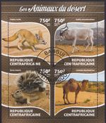 Central Africa 2015 Desert Animals Miniature Sheet, CTO