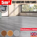 36 pack/5m² Floor Planks Tiles Self Adhesive Wood Effect Home PVC Vinyl Flooring