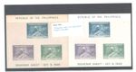 1949 UPU  Philippines 2 Souvenir Sheets Both types of paper  Unmounted Mint