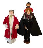 Dept 56 Christmas Carol Scrooge, Bob Cratchit & Tiny Tim 19"-25" Porcelain Dolls