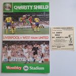 1980 CHARITY SHIELD - LIVERPOOL V. WEST HAM - 9.8.80 PROGRAMME & TICKET