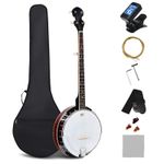 Professional 5 String Banjo 39 Inch with Tuner Strings Case Tools