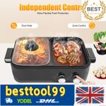 Multifunctional 2 in 1 Non-stick Barbecue Grill Pan Hot Pot Electric Cooking Pot