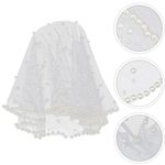Wedding Veils White Lace Pearl Veil Bridal Headpiece Hair Accessory