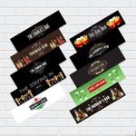 Personalised Beer Mat Label Bar Runner Any Text  Ideal Home Pub Cafe Occasion 40