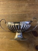  Vintage Silver Plated Two‑Handled Fluted Trophy Bowl