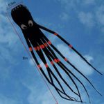 26ft 8m 3D Huge Octopus Power Sport Soft Parafoil Kite Outdoor Toy Single Line