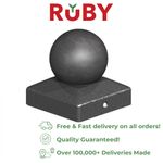 Metal Fence Post Caps 100mm Epoxy Black Metal Finial Round Ball Caps for 4" Post