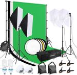 Softbox Lighting Kit,2.6m x 3m 3 Color Background Support System with Sandbag