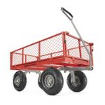 Gorilla Cart Heavy Duty 800LB Capacity Steel Outdoor Utility Wagon Cart, Red