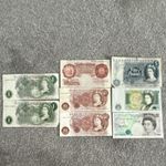 Vintage Banknote Bundle: 7 Notes, Pre-Decimal, Web Press £1, O'Brien 10s