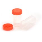 Urine Specimen 60ml Plastic Pots/Jars Clear Red Top perfect for  Medical use