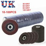 10X 20X 50X 115mm Flap Discs Sanding 40-120 Grit Angle Grinding Wheels Discs Pad