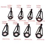 8 Sizes Stainless Steel & Ceramics Lure Fishing Rod Guides Pole Rings Repair Kit