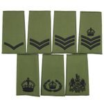 BRITISH ARMY OLIVE RANK SLIDES ENLISTED RANKS SOLD IN PAIRS