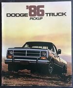 DODGE Pickup Truck 1986 LF USA Sales Brochure 81-305-6126 8/85 (550M)