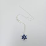 Pandora Herbarium Cluster Pendant Silver Necklace 45cm Sparkling Blue