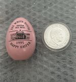 CLINTON 1995 WHITE HOUSE EASTER EGG PINK BILL HILLARY WOOD DEMOCRAT PRESIDENT