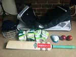 Gray Nicolls Eventus Cricket Set With Bag Bat Helmet Gloves Pads Balls
