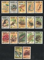 1979-82 British Solomon Islands, Reptiles, Yvert # 378-93 + 460, MNH**