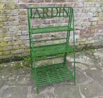 Jardin Metal Shelves in Classic Green Three Tiered Garden Décor Display Table