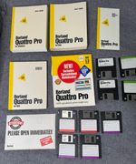 Borland Quattro Pro 5.0 DOS & Windows Manuals Original DOS Disks + Win Set