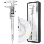 Proster Vernier Caliper Kit 150Mm/6Inch Digital Vernier Caliper with Feeler Tool