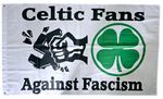 Celtic Fans Against Fascism Flag 5 x 3 FT Irish Republican Glasgow Anti Fascist