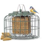 The Nuttery Oval Suet Cake & Fatball Feeder, Squirrel-Proof Design