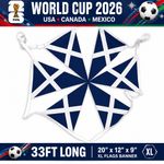 1 / 100 PACKS Scotland Navy Blue 10 Metre World Cup Bunting 20 XL Flags