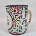 Antique 18thC Chinese Famille Rose Export Tankard Painted Flowers 10.3cm A/F