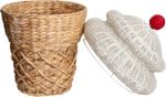 Decorative Storage Bin, Ice Cream Cone Shaped Storage Basket, Made of Durable Wo