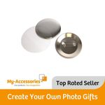 59mm Round Metal Pin Back Button Badge Components - G-Series Machine Only