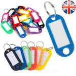 VAN DER LINN PLASTIC KEY TAGS KEYRING ID LABEL FOB CHOOSE YOUR OWN COLOUR
