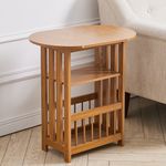 Wooden Magazine Rack Shelf Storage Sofa Side End Table Coffee/Lamp Stand Desk UK