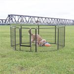 8 Panel Dog Pen Pet Puppy Playpen Metal Exercise Play Fence for Indoor/Outdoor