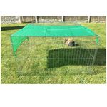Outdoor Pet Enclosure & Sun Shade Dog Chicken Cat Rabbit Run with Metal Roof Pen
