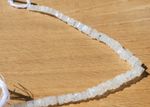 Rainbow Moonstone Smooth Flat Square Beads, 3mm - 6mm, Strand Approx 8"