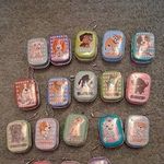 Metal Mini Tin Keyrings Puppy Pals Dogs 17 Pcs Bundle