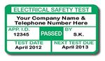 513 Large Personalised PAT Test Labels