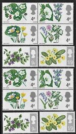 1967 BRITISH WILD FLOWERS ORD & PHOS SETS  SUPERB UNMOUNTED MINT.  FREEPOST UK