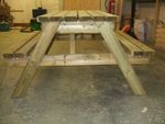 Picnic Table Bench 4ft Seats 4, HEAVY DUTY Strong Sturdy for Pubs Cafe's ect