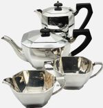 Art Deco Silver Plate Four Piece Tea Set by James Deakin & Sons – Circa 1925