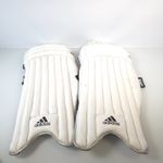 Adidas Club Cricket Batting Pads Mens White Padded Protective Legs Gear Left