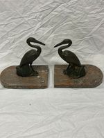 ART DECO HERON BOOKENDS