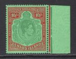 M14219 Leeward Islands 1947 SG113c - 10/- deep green & deep vermilion/green