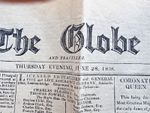 The Globe and Traveller June 28th 1838 Coronation of Queen Victoria 