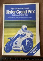 1977  Ulster Grand Prix Road Races. RACE PROGRAMME(George Oates & John Molyneux)