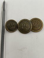 German Ww1 Brass Buttons x 3 Military Buttons