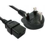 C19 UPS Power Cable Lead UK 3 Pin Plug to International IEC Mains Server 2 3 5m